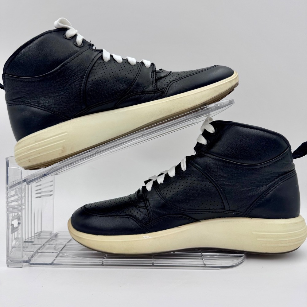 ECCO Soft 7 Tred Mens Black Leather High Top Sneakers 46065301001 Size 39 US 8 - Picture 4 of 9